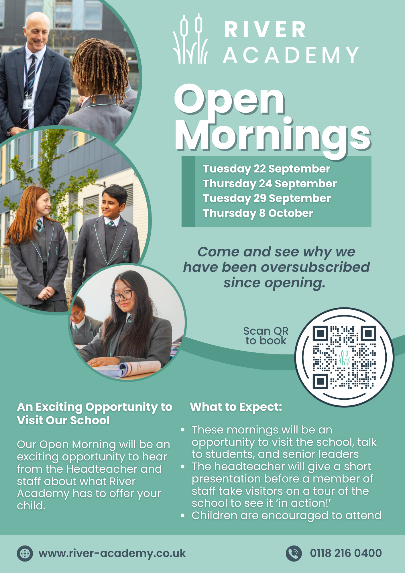 River Academy Open Morning Flyer