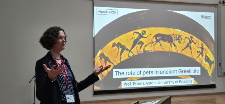 Professor Emma Aston delivering 2nd community lecture